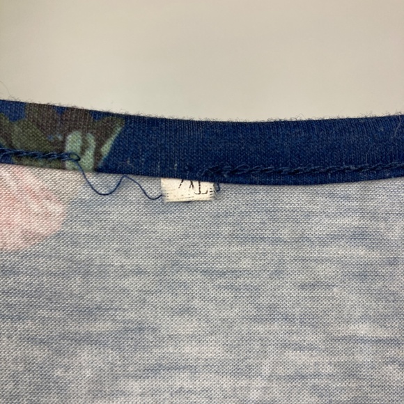 Blue Dress with pink floral design - Picture 2 of 7